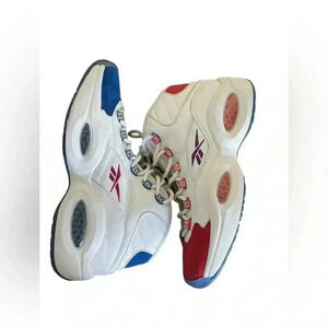 Reebok Question Mid J Double Cross Basketball Shoes Allen Iverson Size 8